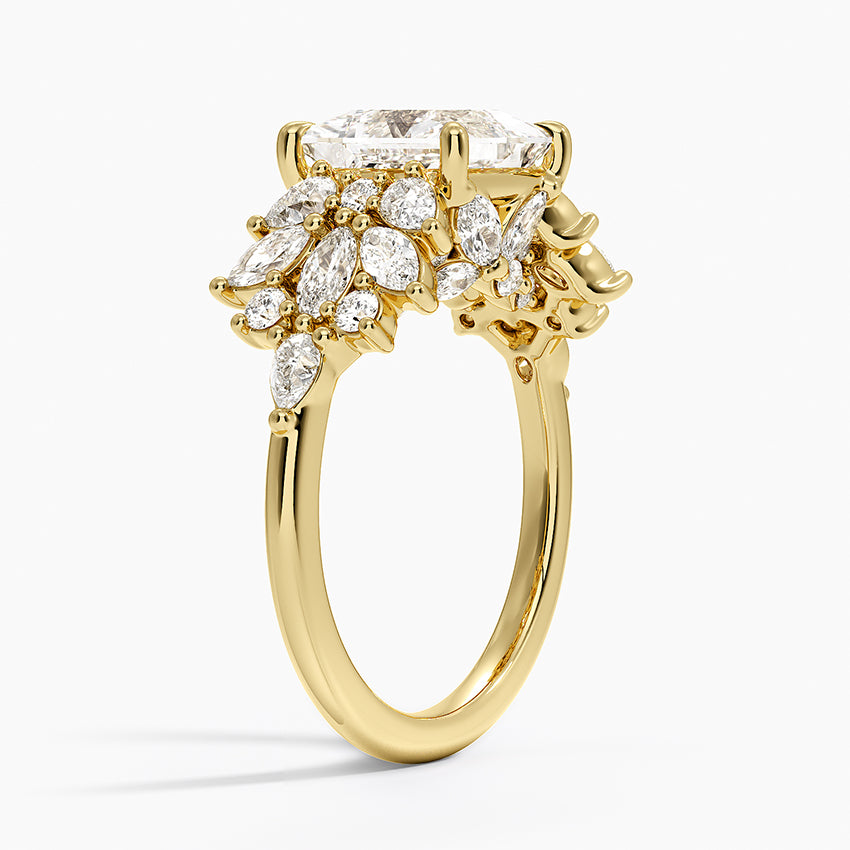 Grand Nadia Diamond Ring - Princess Cut Center Stone