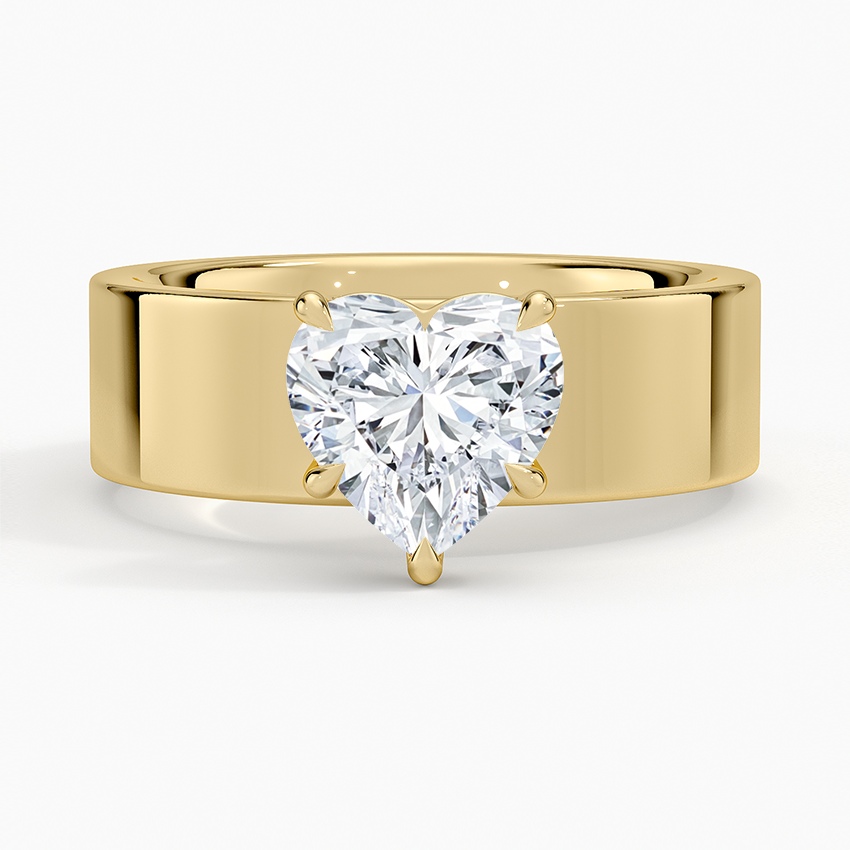 Peyton 6mm Solitaire Ring - Heart Center Stone