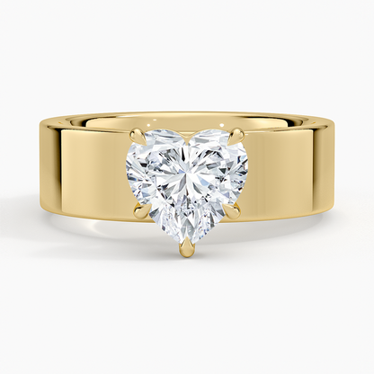 Peyton 6mm Solitaire Ring - Heart Center Stone