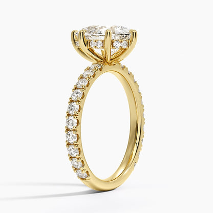 Grand Perfect Fit Three-Quarter Diamond Ring - Pear Center Stone