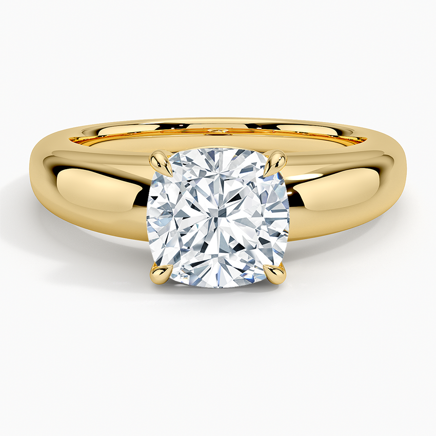 Adrian Solitaire Ring - Cushion Cut Center Stone
