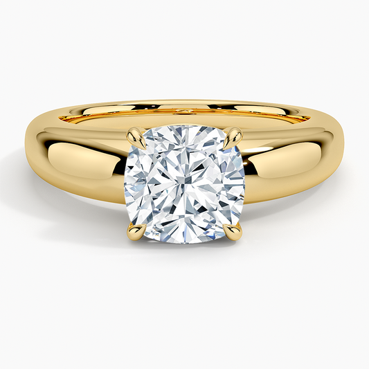 Adrian Solitaire Ring - Cushion Cut Center Stone