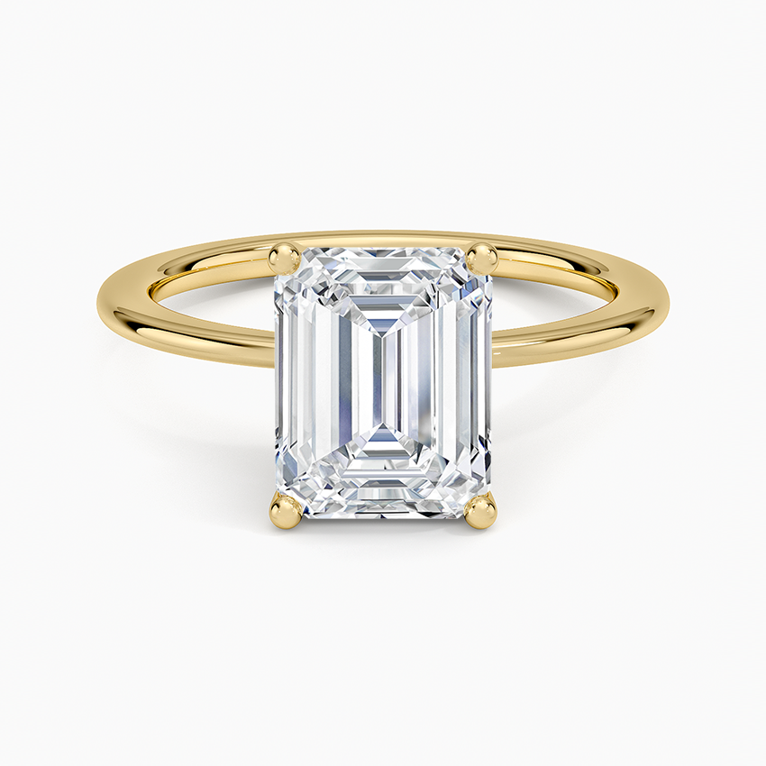 Aimee Solitaire Ring - Emerald Cut Center Stone
