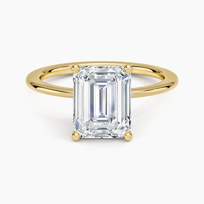 Aimee Solitaire Ring - Emerald Cut Center Stone