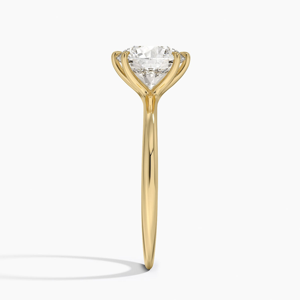 Freesia Six-Prong Solitaire Ring - Round Cut Center Stone