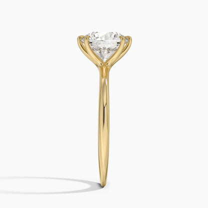 Freesia Six-Prong Solitaire Ring - Round Cut Center Stone