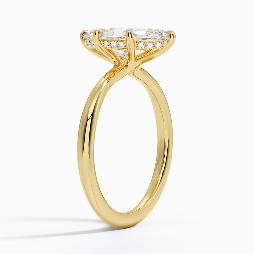 Freesia Hidden Halo Diamond Ring - Marquise Center Stone