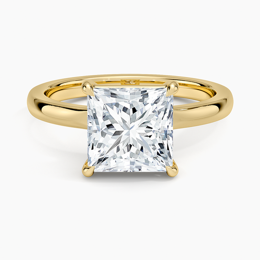 Alice Solitaire Ring - Princess Cut Center Stone