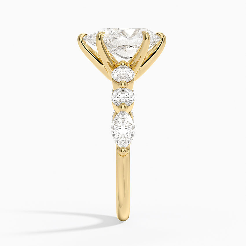 Grand Versailles Diamond Ring - Pear Cut Center Stone