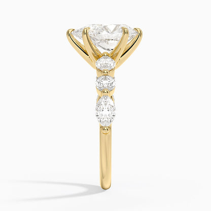 Grand Versailles Diamond Ring - Pear Cut Center Stone