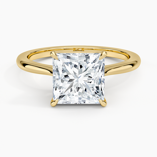Elle Solitaire Ring - Princess Cut Center Stone