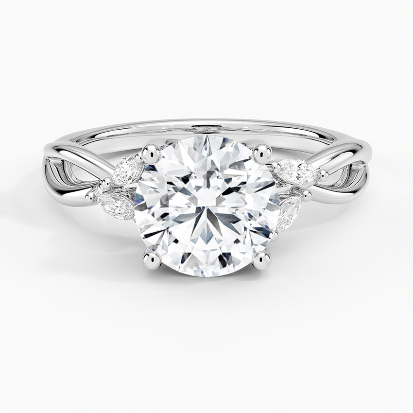 Willow Diamond Ring (1/8 ct. tw.) - Round Center Stone