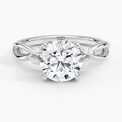 Willow Diamond Ring (1/8 ct. tw.) - Round Center Stone