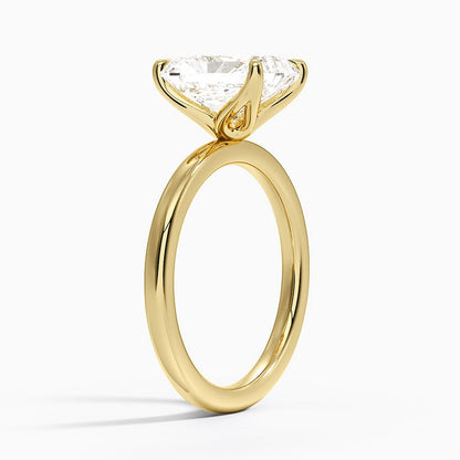 2mm Petite Elodie Perfect Fit Solitaire Ring - Radiant Cut Center Stone
