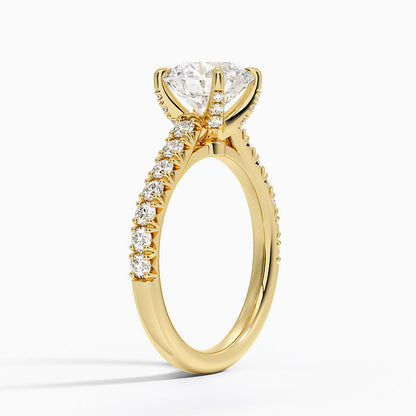 Sienna Half Coverage Hidden Accents Diamond Ring (1/2 ct. tw.) - Round Cut Center Stone