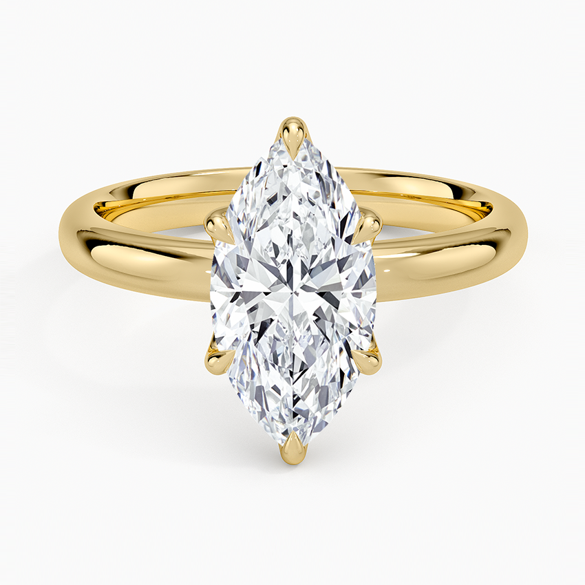 Esme 2.5mm Solitaire Ring - Marquise Center Stone