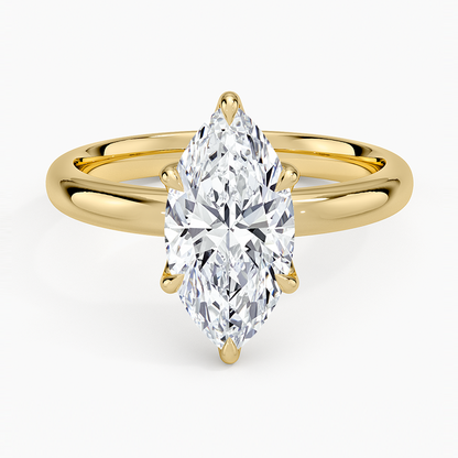 Esme 2.5mm Solitaire Ring - Marquise Center Stone