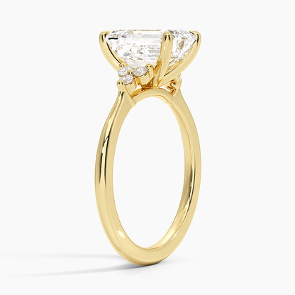 Melody Diamond Ring - Emerald Cut Center Stone