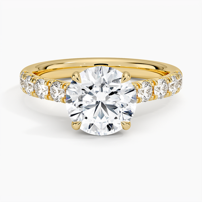 Anthology Half Coverage Diamond Ring (1/2 ct. tw.) - Round Center Stone