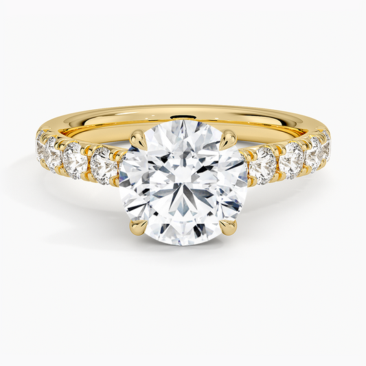Anthology Half Coverage Diamond Ring (1/2 ct. tw.) - Round Center Stone