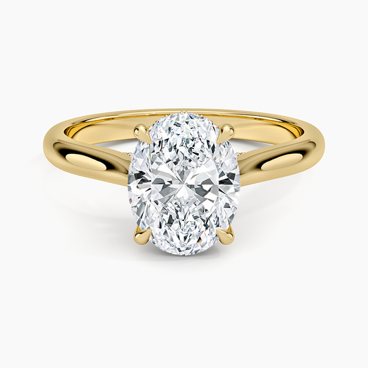 Dawn 2mm Diamond Ring - Oval Center Stone