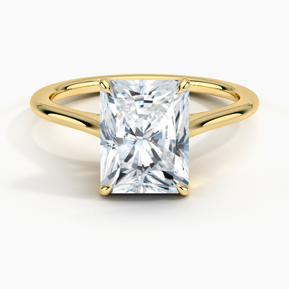 1.4mm Provence Solitaire Ring - Radiant Cut Center Stone