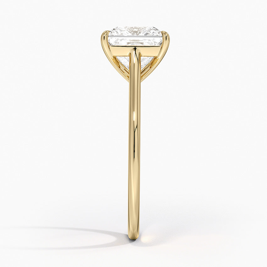 1.4mm Provence Solitaire Ring - Princess Cut Center Stone