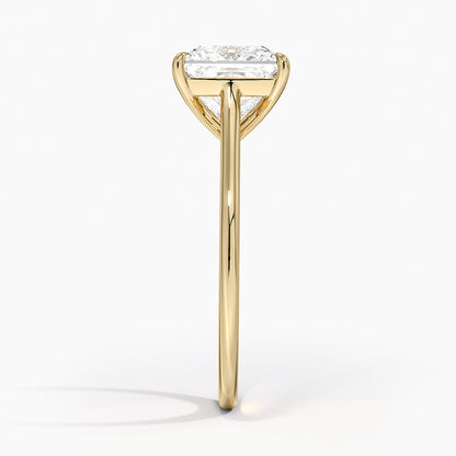 1.4mm Provence Solitaire Ring - Princess Cut Center Stone
