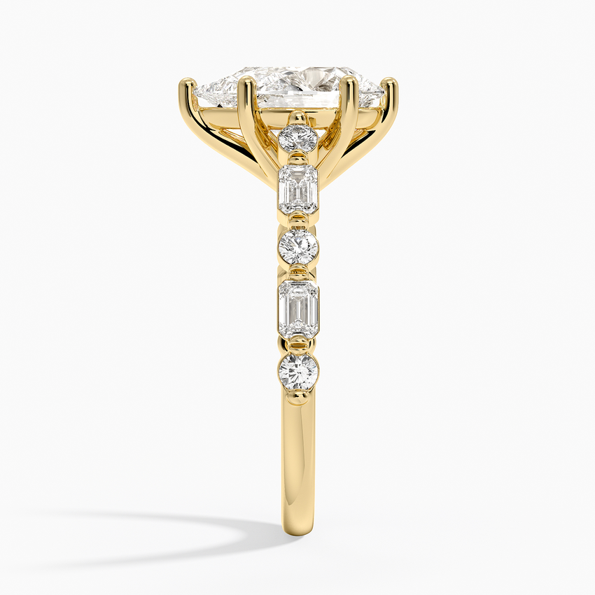 Kensington Half Coverage Diamond Ring (1/2 ct. tw.) - Pear Cut Center Stone