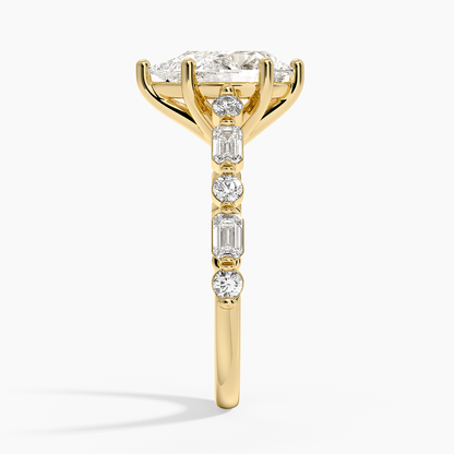 Kensington Half Coverage Diamond Ring (1/2 ct. tw.) - Pear Cut Center Stone