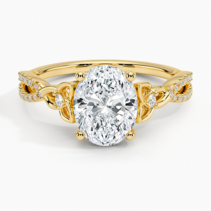 Luxe Celtic Love Knot Diamond Ring - Oval Cut Center Stone