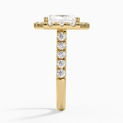 Adele Halo Diamond Ring - Radiant Cut Center Stone