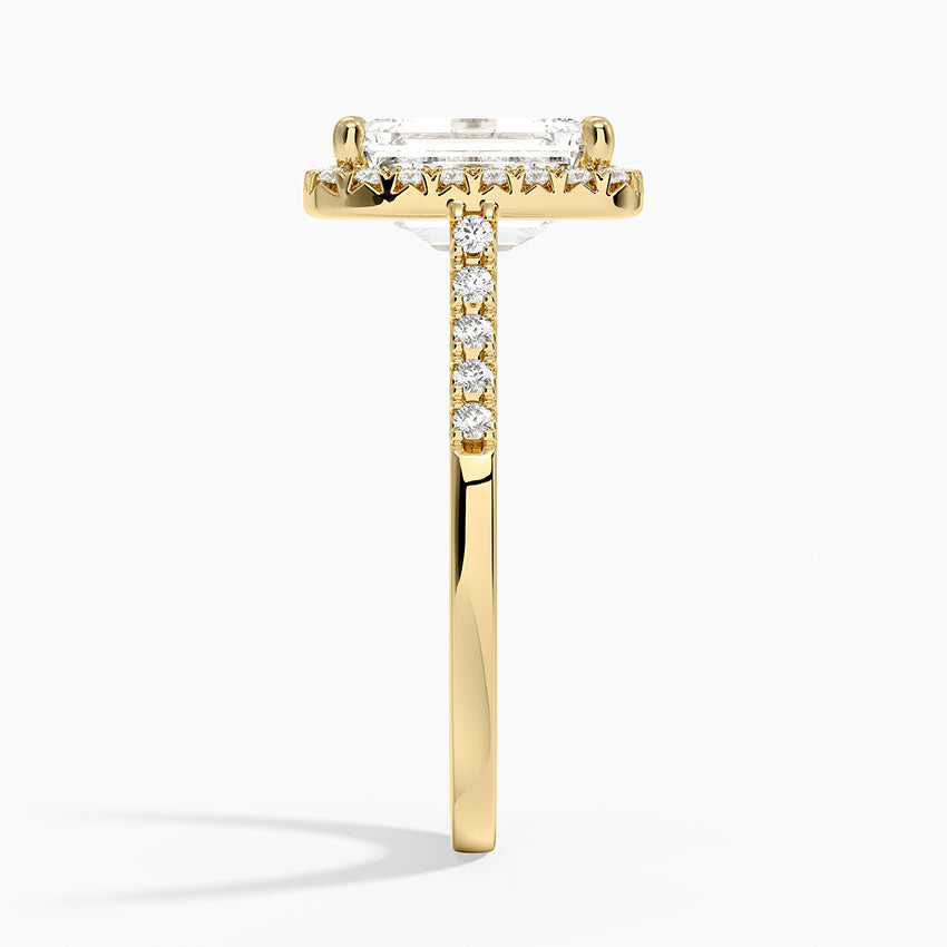 Odessa Halo Diamond Ring (1/5 ct. tw.) - Emerald Cut Center Stone