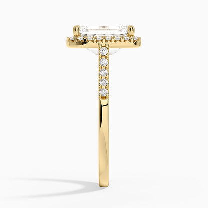 Odessa Halo Diamond Ring (1/5 ct. tw.) - Emerald Cut Center Stone