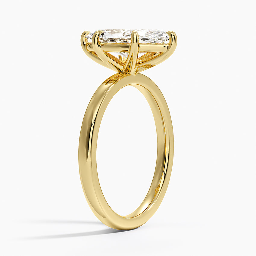 Fairmined Perfect Fit Solitaire 2mm Ring - Marquise Center Stone