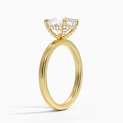 Lumiere 2mm Diamond Ring (1/8 ct. tw.) - Old Mine Cut Center Stone