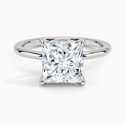 Fairmined 1.5mm Comfort Fit Ring - Princess Cut Center Stone