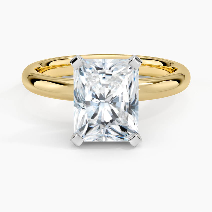 Comfort Fit 2.5mm Ring - Radiant Cut Center Stone
