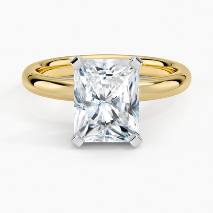 Comfort Fit 2.5mm Ring - Radiant Cut Center Stone