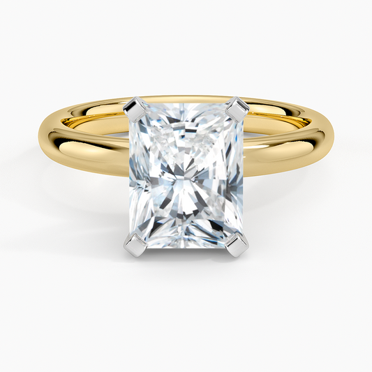 Comfort Fit 2.5mm Ring - Radiant Cut Center Stone