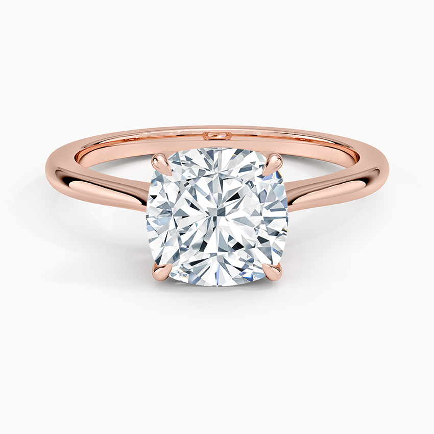 Elle Solitaire Ring - Cushion Cut Center Stone