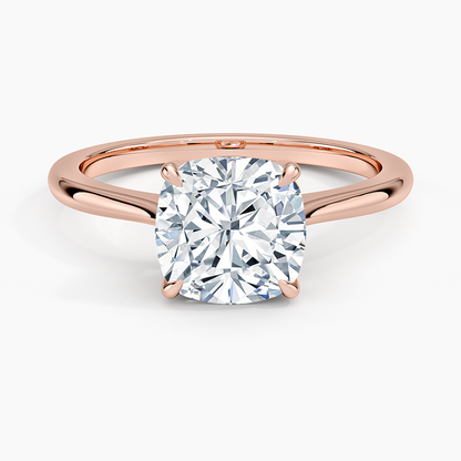 Elle Solitaire Ring - Cushion Cut Center Stone
