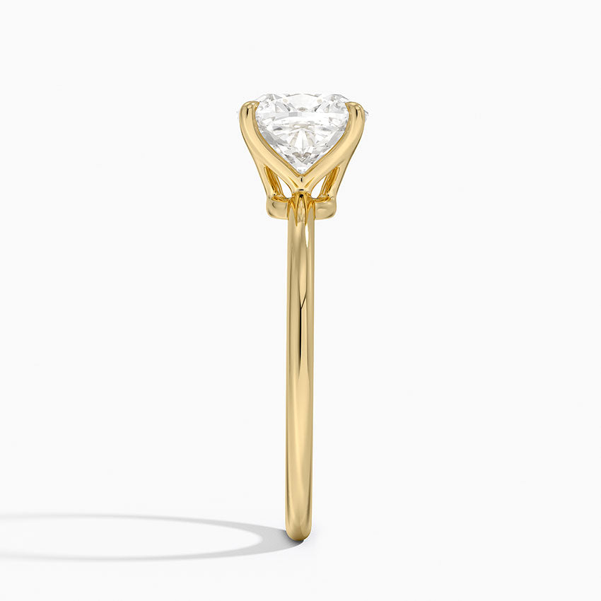 Petite Elodie 1.5mm Ring - Cushion Cut Center Stone