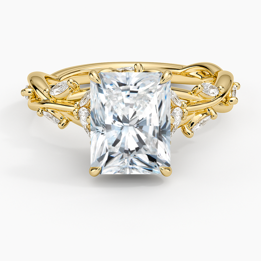 Secret Garden Diamond Ring (1/2 ct. tw.) - Radiant Cut Center Stone