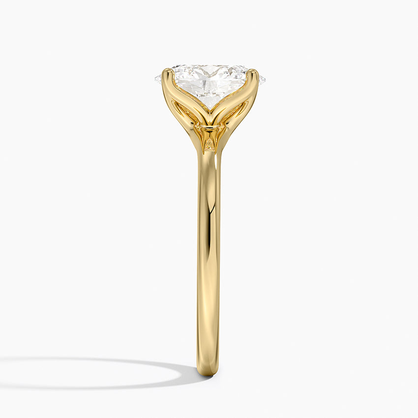 Fleur Solitaire Ring - Oval Center Stone