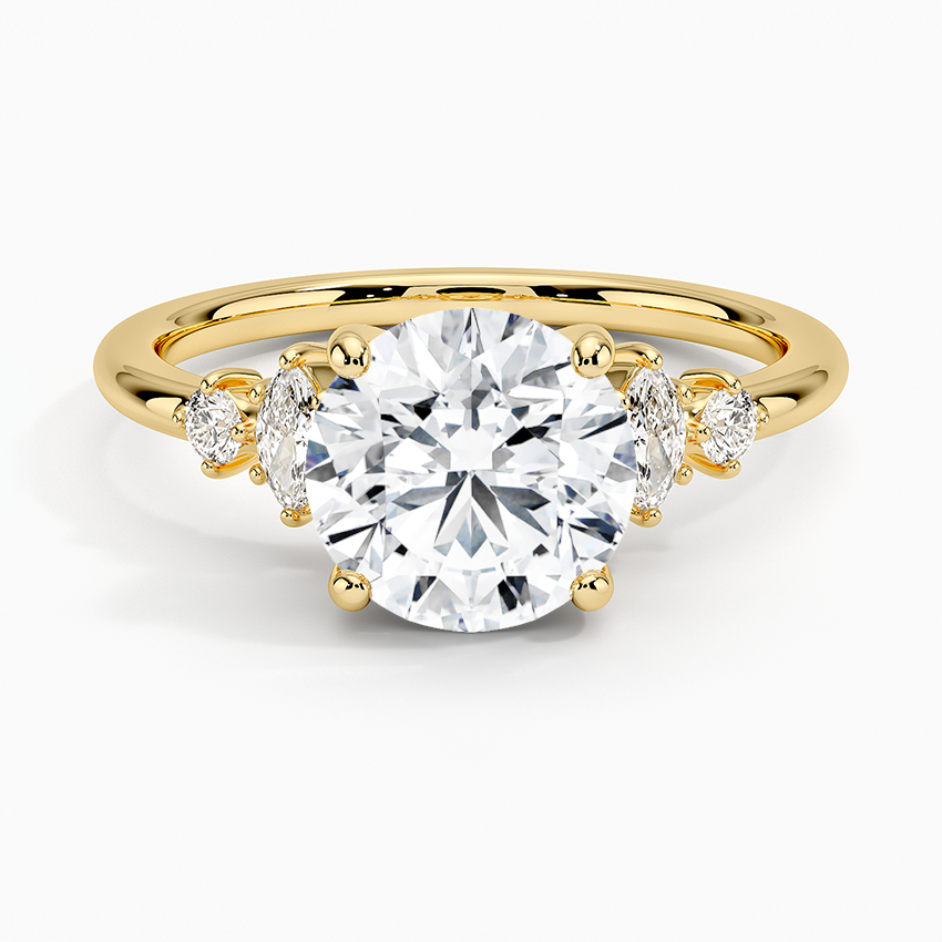 Miroir Diamond Ring - Round Cut Center Stone