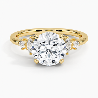 Miroir Diamond Ring - Round Cut Center Stone