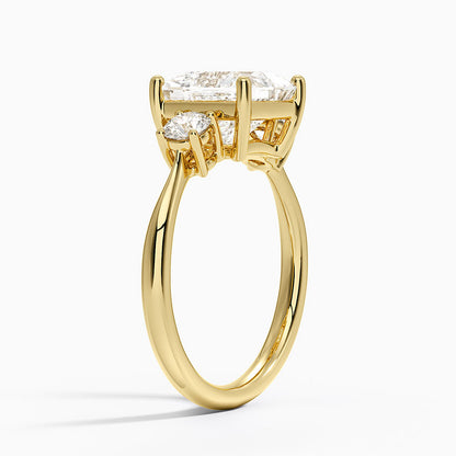 Selene Three Stone Diamond Ring (1/3 ct. tw.) - Princess Cut Center Stone