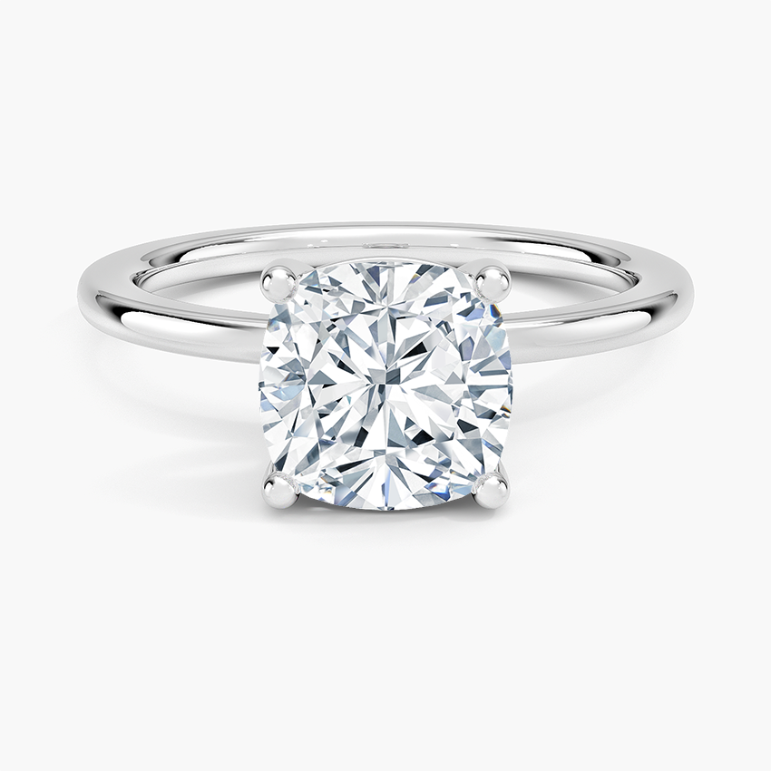 Perfect Fit 1.4mm Solitaire Ring - Cushion Cut Center Stone