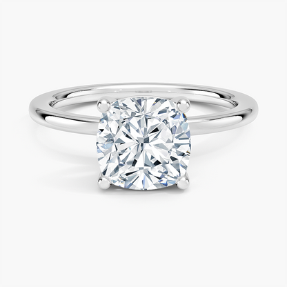 Perfect Fit 1.4mm Solitaire Ring - Cushion Cut Center Stone